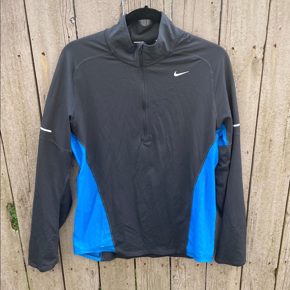 Nike Dri-FIT Blue and Black Pullover